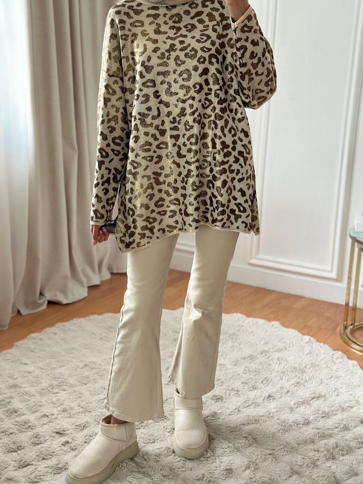 Varaklı%20Leopar  Tunik%206105